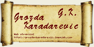 Grozda Karadarević vizit kartica